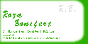 roza bonifert business card